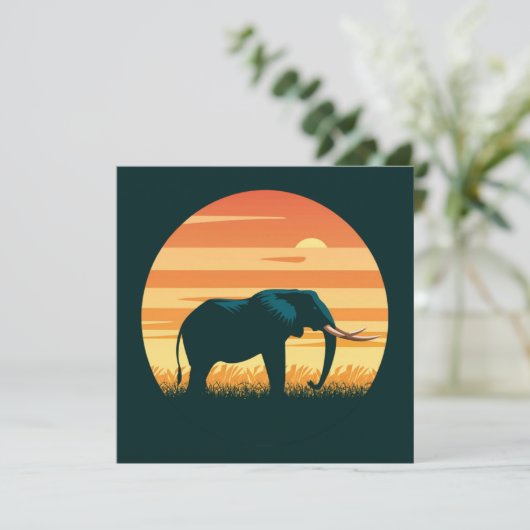 エレファントサファリサンセットのシルエット (スタンド正面)