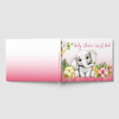 エレファントサファリトロピカルジャングルベビーシャワー ゲストブック (全面)