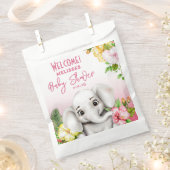 エレファントサファリトロピカルジャングルベビーシャワー フェイバーバッグ (クリップ留めされた状態)