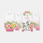 エレファントサファリトロピカルジャングルベビーシャワー フェイバーボックス (折り畳みなし)