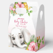 エレファントサファリトロピカルジャングルベビーシャワー フェイバーボックス (オープン)