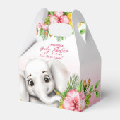 エレファントサファリトロピカルジャングルベビーシャワー フェイバーボックス (正面サイド)