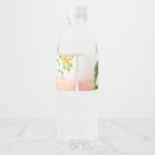 エレファントサファリトロピカルジャングルベビーシャワー ペットボトルラベル (裏面)