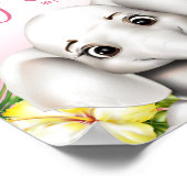 エレファントサファリトロピカルジャングルベビーシャワー ポスター (角)