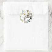 エレファントサファリパーティー動物誕生日フライトデコール ラウンドシール (バッグ)