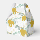 エレファントサファリフローラジャングル動物園のベビーシャワー フェイバーボックス (裏面サイド)