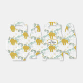 エレファントサファリフローラジャングル動物園のベビーシャワー フェイバーボックス (折り畳みなし)