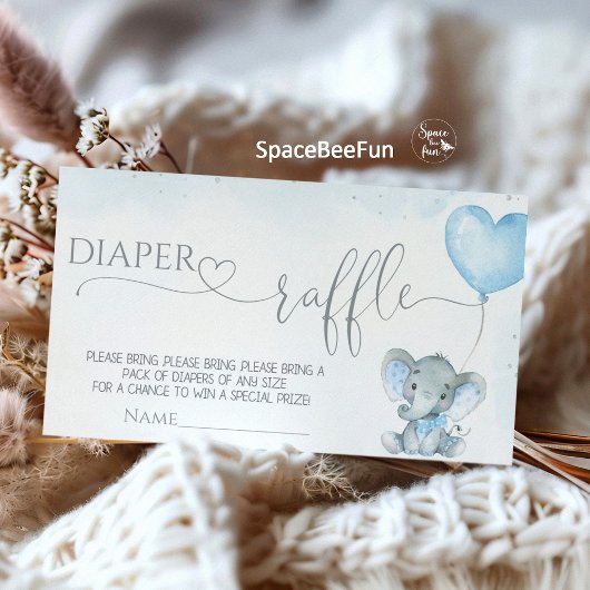 エレファントサファリベイビーシャワー エンクロージャーカード
