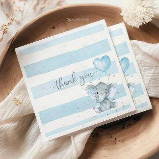 エレファントサファリベイビーシャワー スタンダードランチョンナプキン