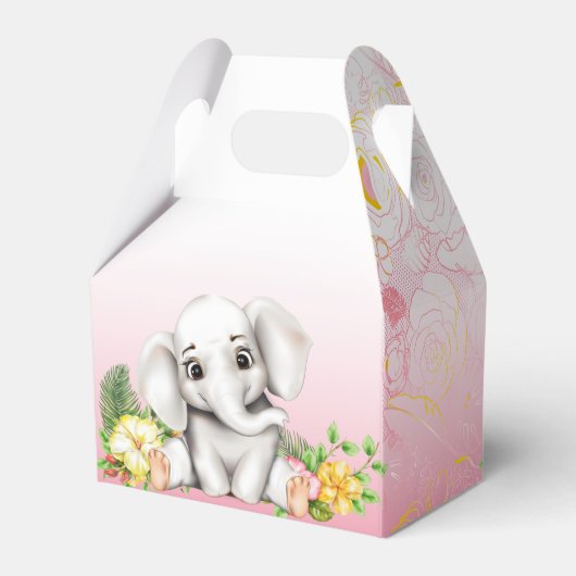 エレファントサファリベイビーシャワー フェイバーボックス (裏面サイド)
