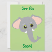 エレファントサファリベイビーシャワー 招待状 (裏面)