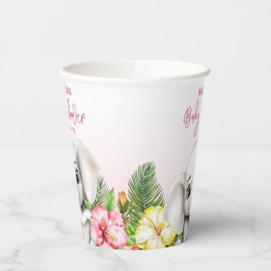 エレファントサファリベイビーシャワー 紙コップ (左)