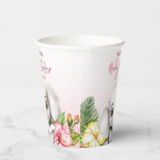 エレファントサファリベイビーシャワー 紙コップ (右)