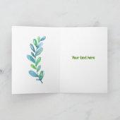 エレファントサファリベビーハッピー1歳の誕生日カード カード (内部)