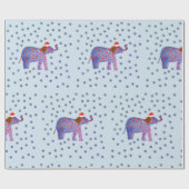 エレファントサンタ ラッピングペーパー (フラット)