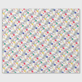 エレファントサーカスカラフルおもしろい ラッピングペーパー (フラット)