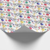 エレファントサーカスカラフルおもしろい ラッピングペーパー (角)