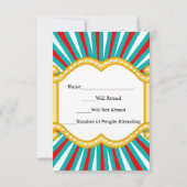 エレファントサーカスキッズボーイズ誕生日パーティーRSVP 出欠カード (裏面)