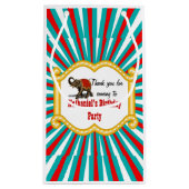 エレファントサーカスフレームキッズボーイズバースデーパーティー スモールペーパーバッグ (裏面)