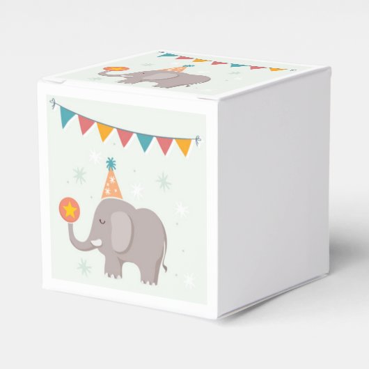 エレファントサーカス誕生日パーティーのお願い フェイバーボックス (正面サイド)