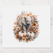 エレファントシャツカントリーカボチャ スパークリングワインラベル (シングルラベル)