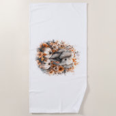 エレファントシャツカントリーカボチャ ビーチタオル (正面)