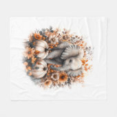 エレファントシャツカントリーカボチャ フリースブランケット (正面(横))