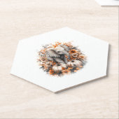 エレファントシャツカントリーカボチャ ペーパーコースター (アングル)