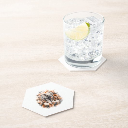 エレファントシャツカントリーカボチャ ペーパーコースター (インサイチュ)