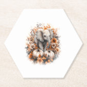 エレファントシャツカントリーカボチャ ペーパーコースター (正面)