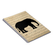 エレファントシルエットヴィンテージ1860のドキュメント ノートブック (右側)