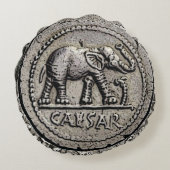 エレファントシーザーローマ皇帝コイン ラウンドクッション (裏面)