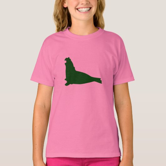 エレファントシールシャツフタログリーン Tシャツ (正面)