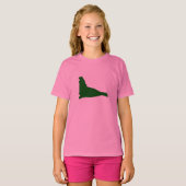 エレファントシールシャツフタログリーン Tシャツ (正面フル)