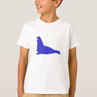 エレファントシールシャツ（口蓋付きブルー） Tシャツ