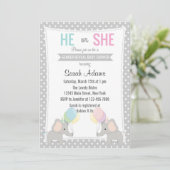 エレファントジェンダーリビールパーティの招待状 招待状 (スタンド正面)