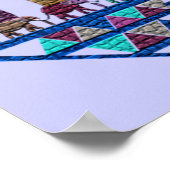 エレファントジオメトリックハンヌカ（ユダヤ教）メノラープリント ポスター (角)