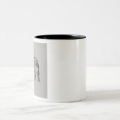 エレファントジオメトリック、ビショップグレー2 ツートーンマグカップ (中央)