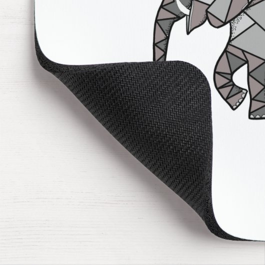 エレファントジオメトリック、ビショップグレー マウスパッド (コーナー)