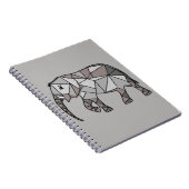 エレファントジオメトリックBishopグレー2 ノートブック (右側)