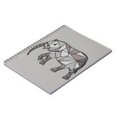 エレファントジオメトリックBishopグレー2 ノートブック (左側)