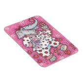 エレファントスウィートバレンタインカスタマイズマグネット マグネット (右側)