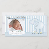 エレファントスウィート男の赤ちゃん誕生 案内状 (正面)