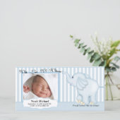 エレファントスウィート男の赤ちゃん誕生 案内状 (スタンド正面)