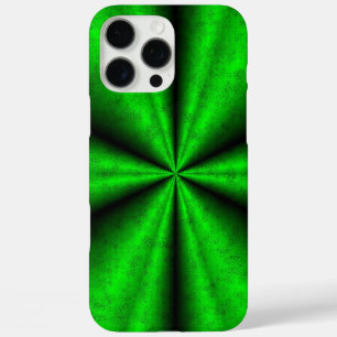 エレファントスキンレザーオプションのグリーンレインボー iPhone 16 PRO MAXケース