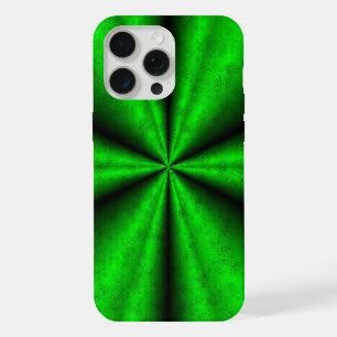 エレファントスキンレザーオプションのグリーンレインボー iPhone 15 PRO MAXケース