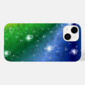 エレファントスキンレザーオプティクとレインドロップに虹 Case-Mate iPhoneケース (裏面 (横))