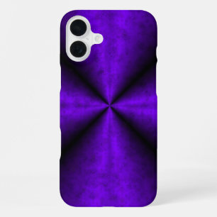 エレファントスキンレザーオプティックの紫色の虹 iPhone 16 PLUSケース
