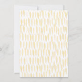 エレファントスターズムーンイエローニュートラルベビーシャワー 招待状 (裏面)