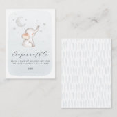 エレファントスタームーンダスティブルーボーイベビーシャワー エンクロージャーカード (正面/裏面)